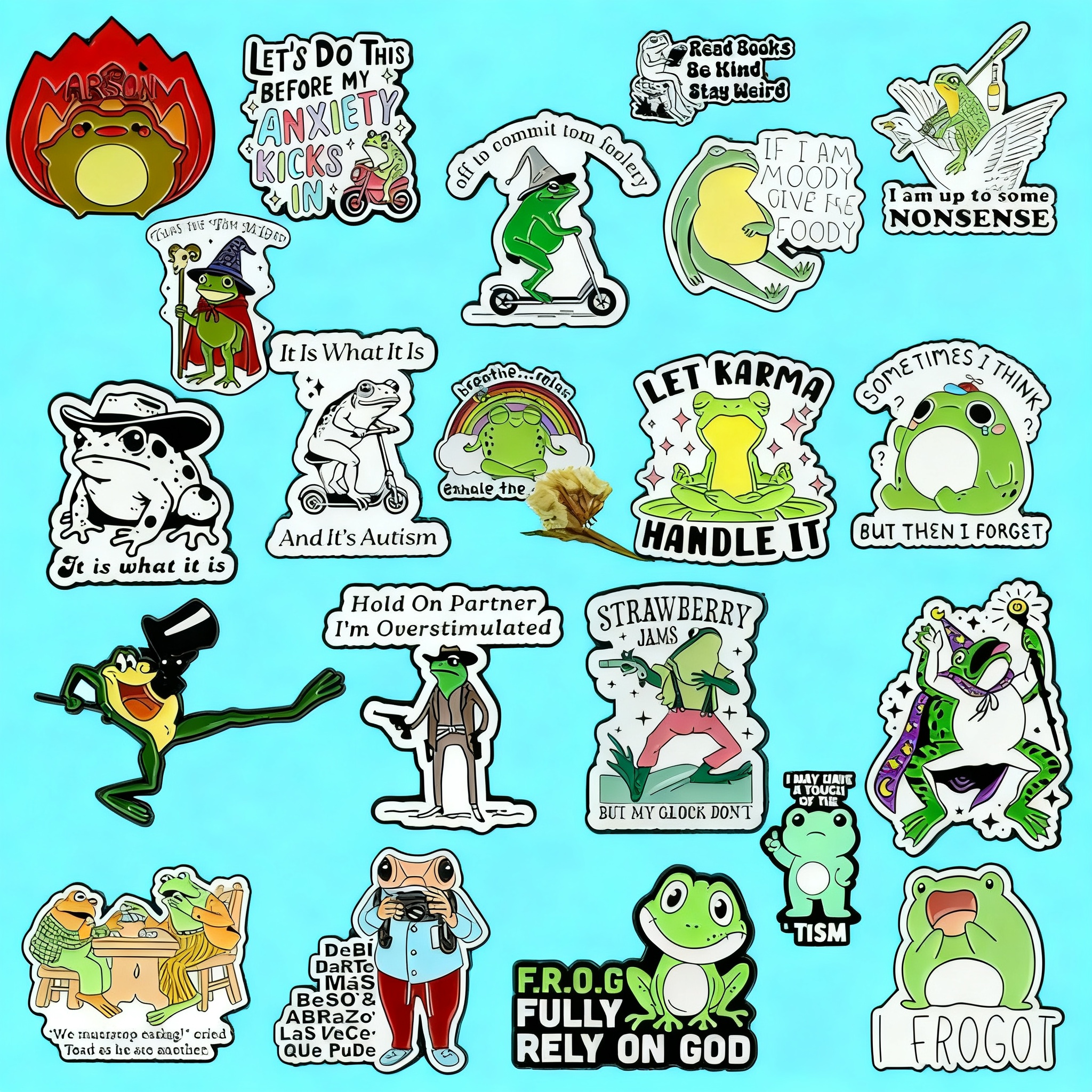 Embroidery Wallpaper - Cartoon Frog Brooch Pin Badge Clothing
