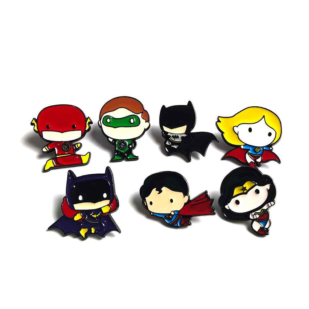 Embroidery Wallpaper - 7pcs Cartoon Anime Enamel Lapel Pins