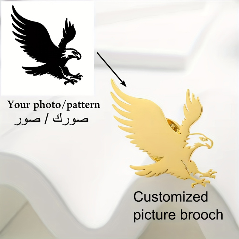 Embroidery Illustration - Custom Logo Brooch Personalized Photo Graffiti