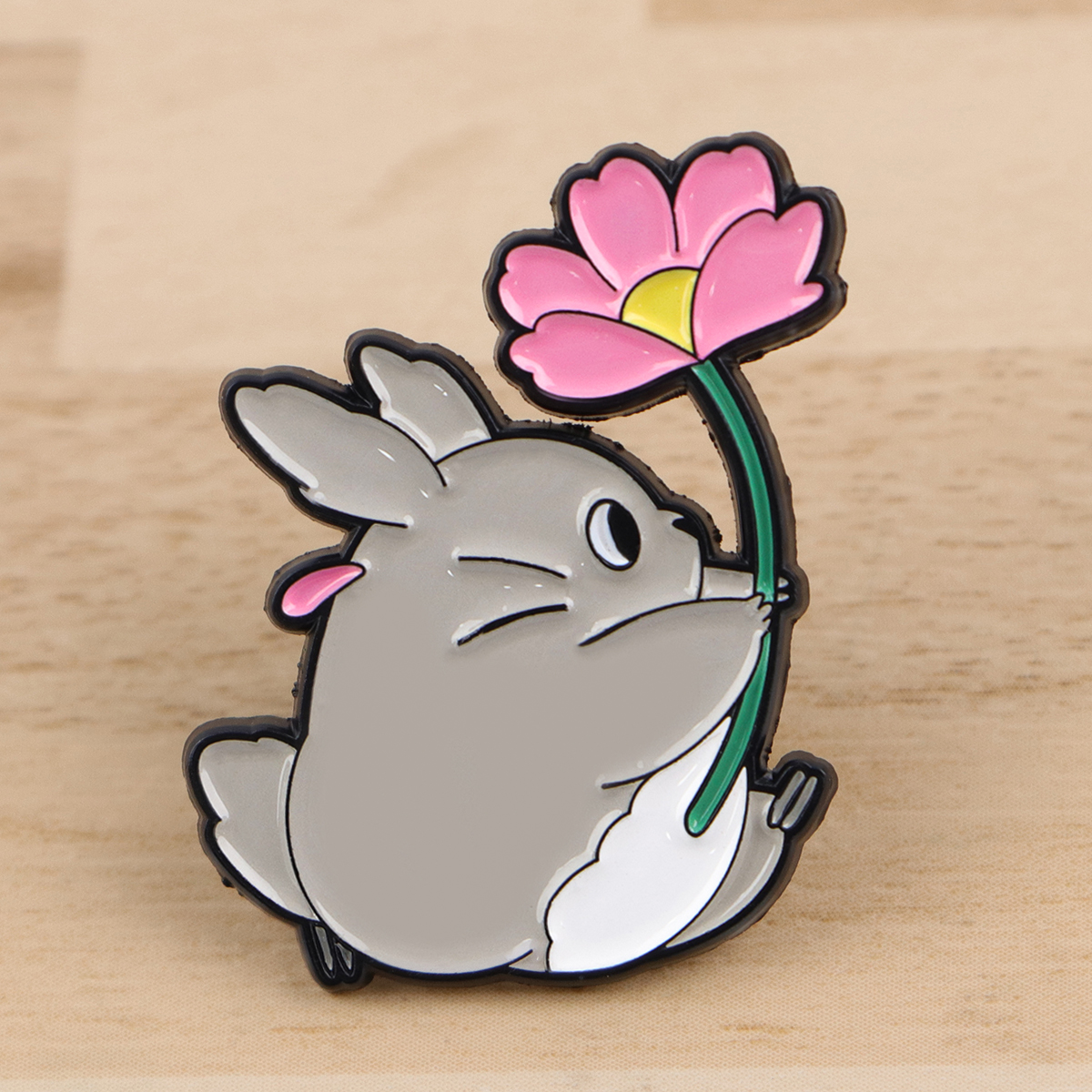 Embroidery Illustration - Cute Animal Enamel Pin Anime Movie