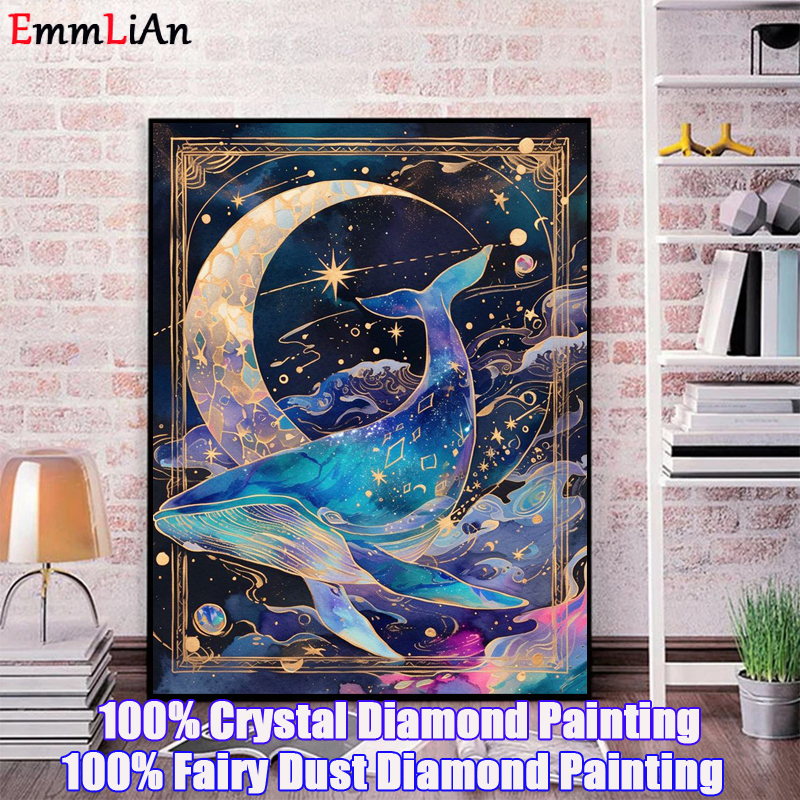Embroidery Whale - Whale Fairy Dust Drill Diamond Painting