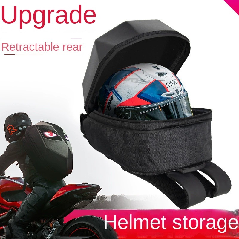 Embroidery Bag - Led Riding Backpack Men Motorcycle Backpack