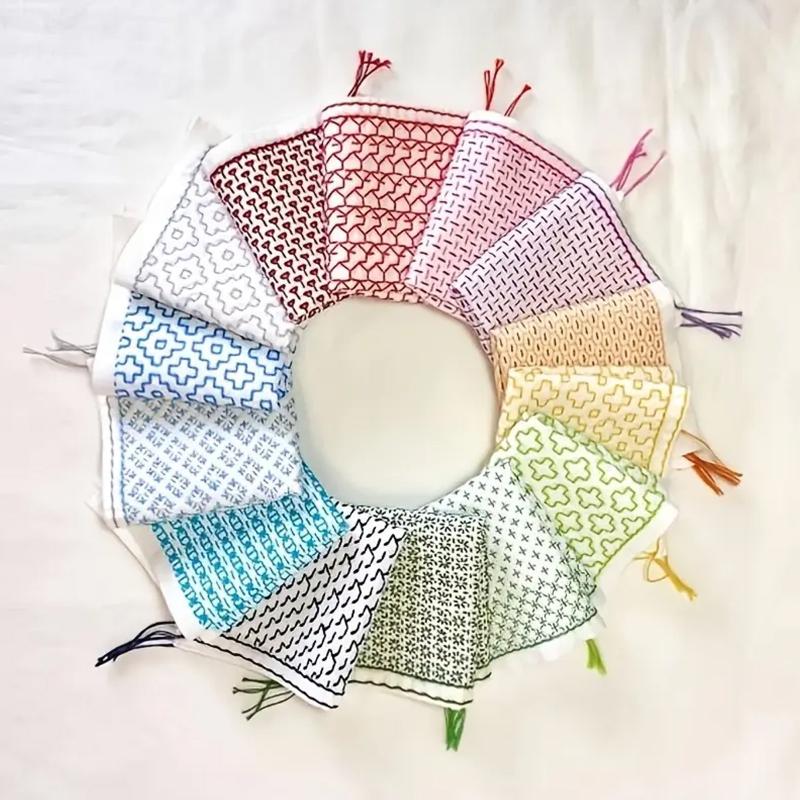 Embroidery Machine - 9/32Pcs Thread And Needles Denim Fabric