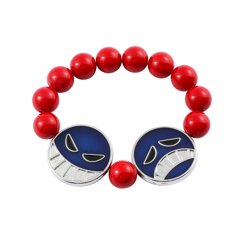 Anime Red Beads Face Bracelet  - Embroidery Illustration avis et prix