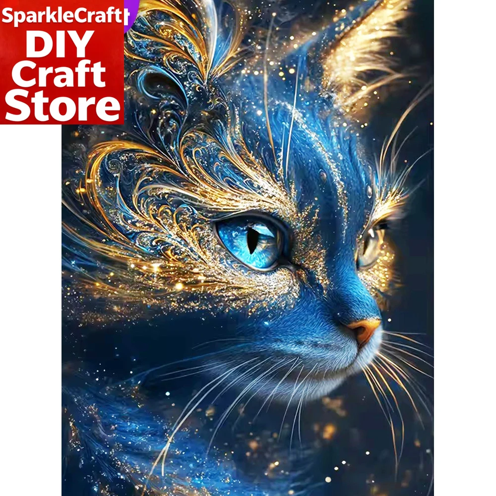 1PC frameless   DIY Diamond Pa - Embroidery Cat avis et prix