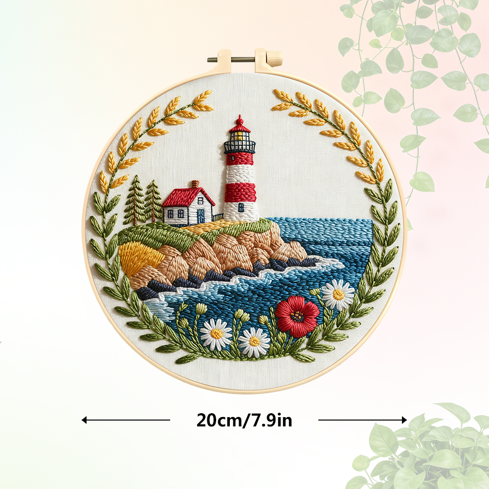 DIY Embroidery Kit Lighthouse  - Embroidery Whale avis et prix