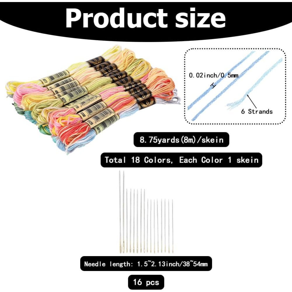 18 Skeins 6-Ply Polyester Embr - Embroidery Machine avis et prix