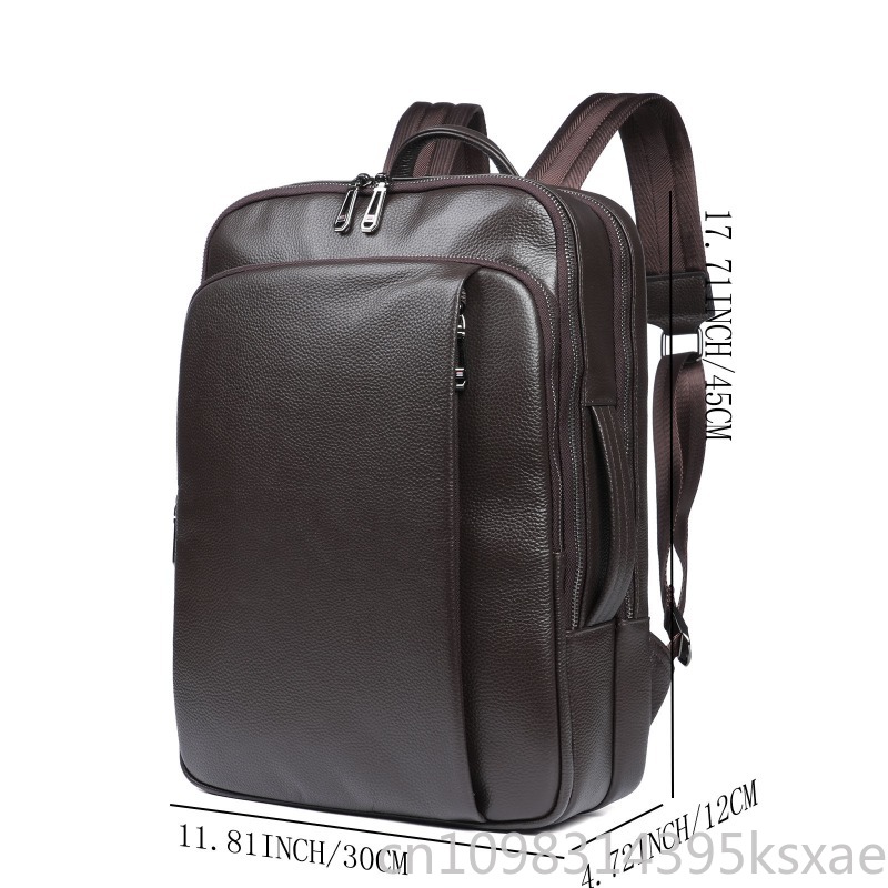 Men's Top Grain Leather Backpa - Embroidery Bag avis et prix