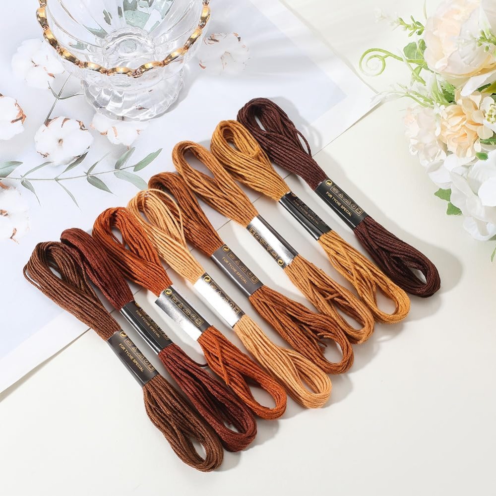 8 Skeins 6 Strands Brown Embro - Embroidery Machine avis et prix