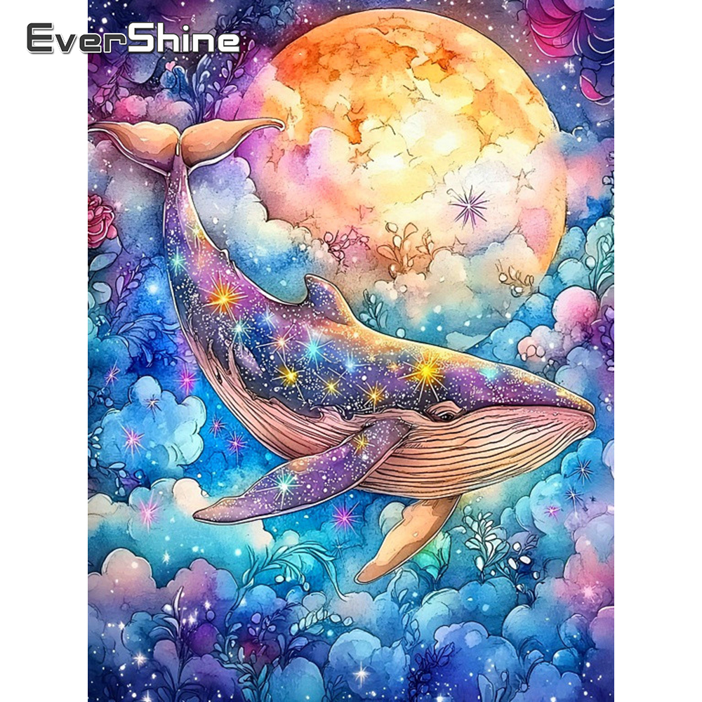 Evershine Full Drill Diamond E - Embroidery Whale avis et prix