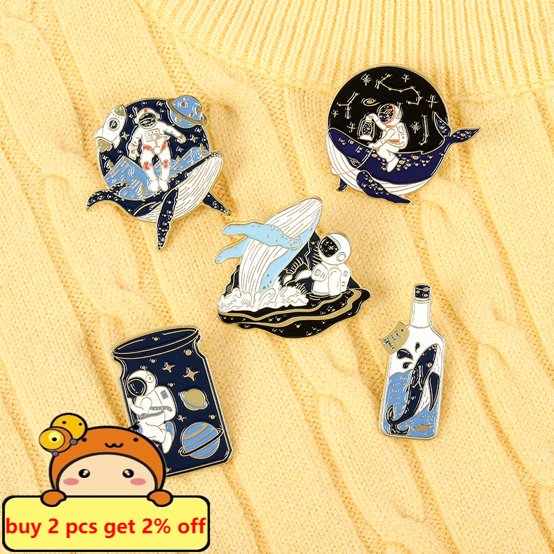 Space Whale Series Enamel Pin  - Embroidery Whale avis et prix