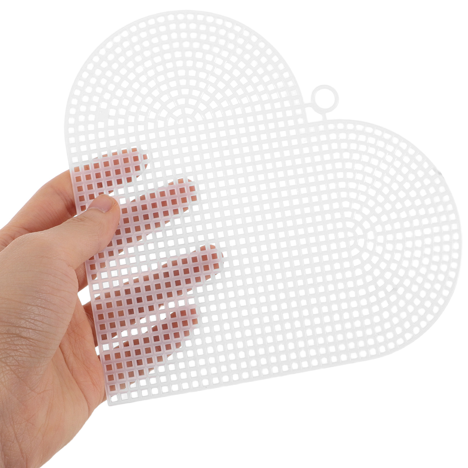 6Pcs Plastic Mesh Heart Shape  - Embroidery Bag avis et prix