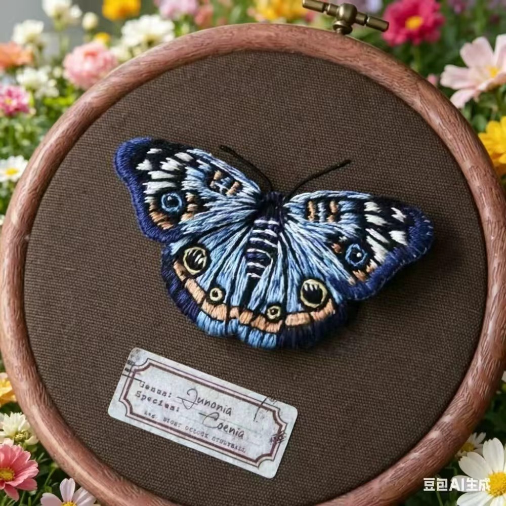 A delicate and niche deep blue - Embroidery Whale avis et prix