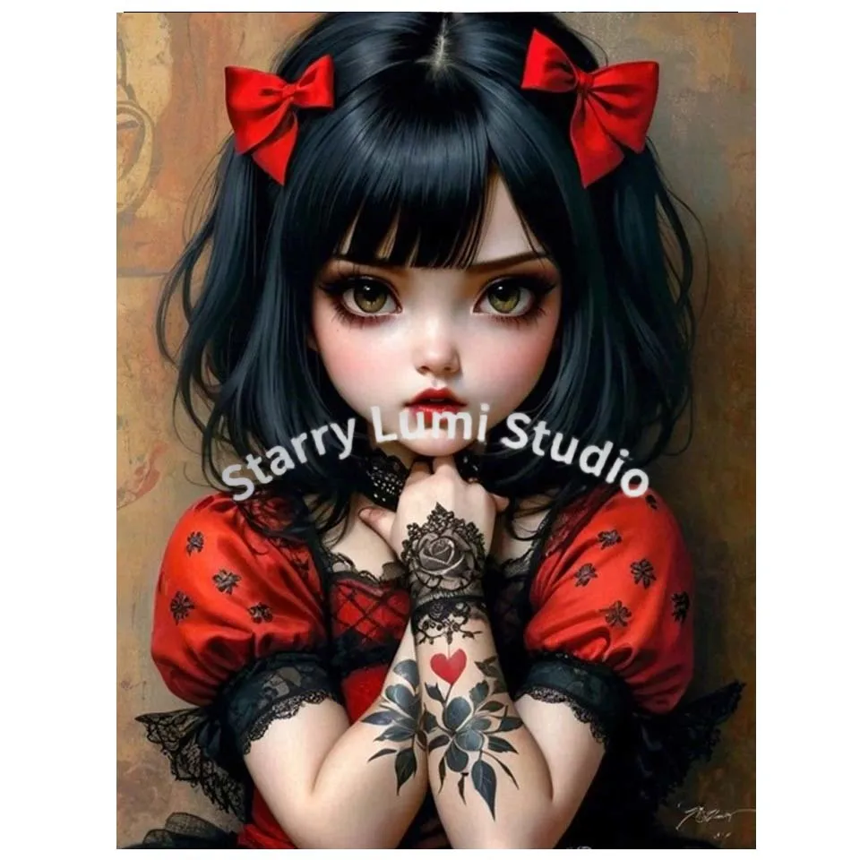 5D Diamond Painting Kit Gothic - Embroidery Cat avis et prix