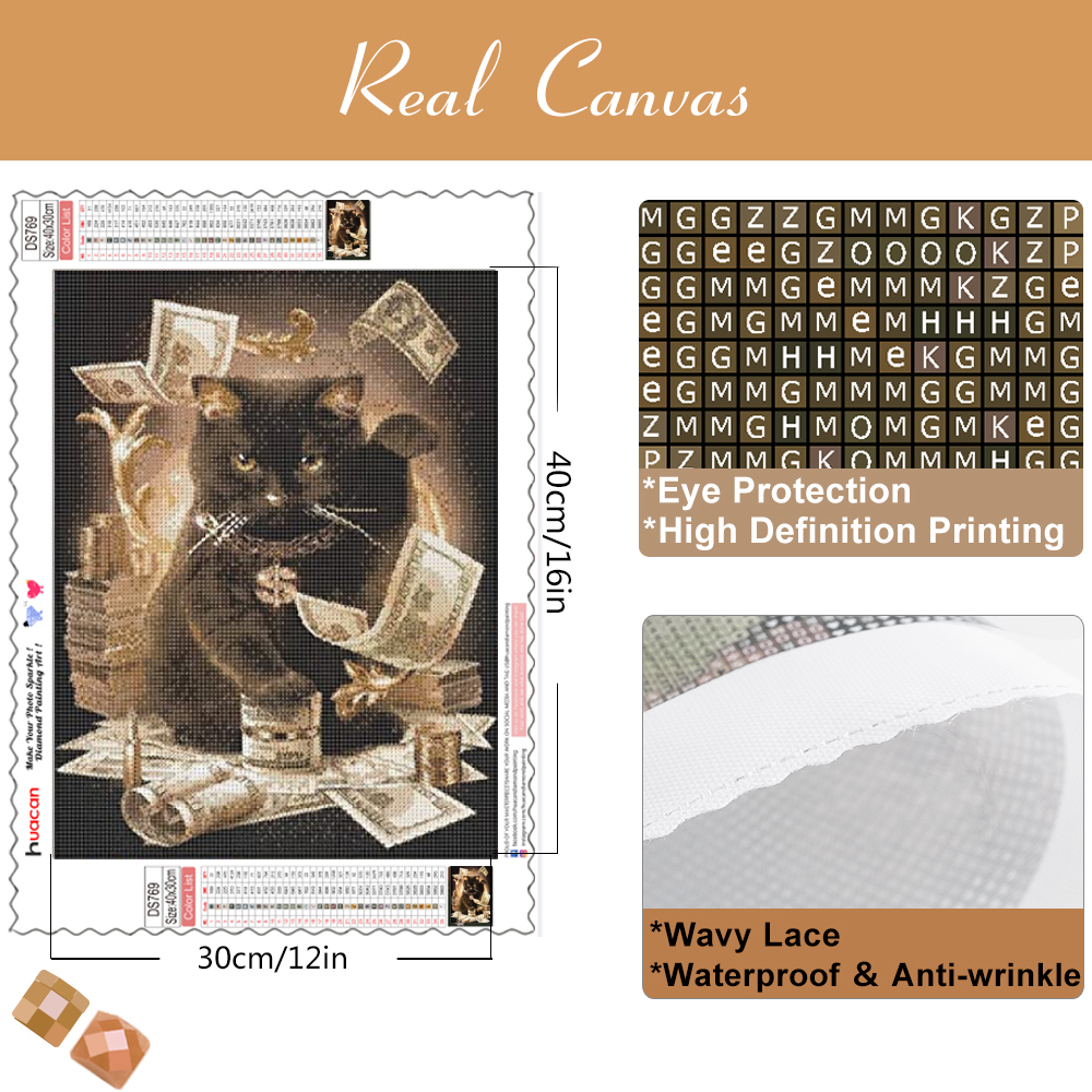 Frameless, Full Square Diamond - Embroidery Cat avis et prix