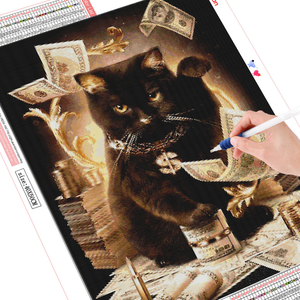 Frameless, Full Square Diamond - Embroidery Cat avis et prix