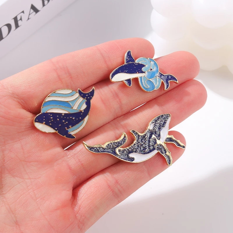 Sea Whale Series Enamel Pin Ca - Embroidery Whale avis et prix