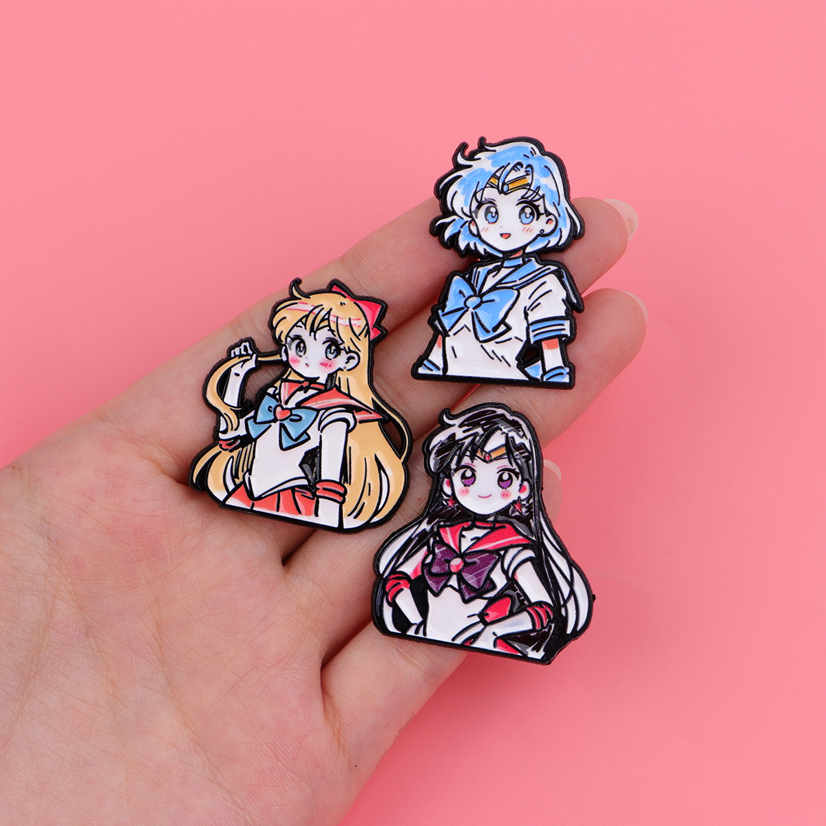 Cute Girls Enamel Pin Manga An - Embroidery Illustration avis et prix