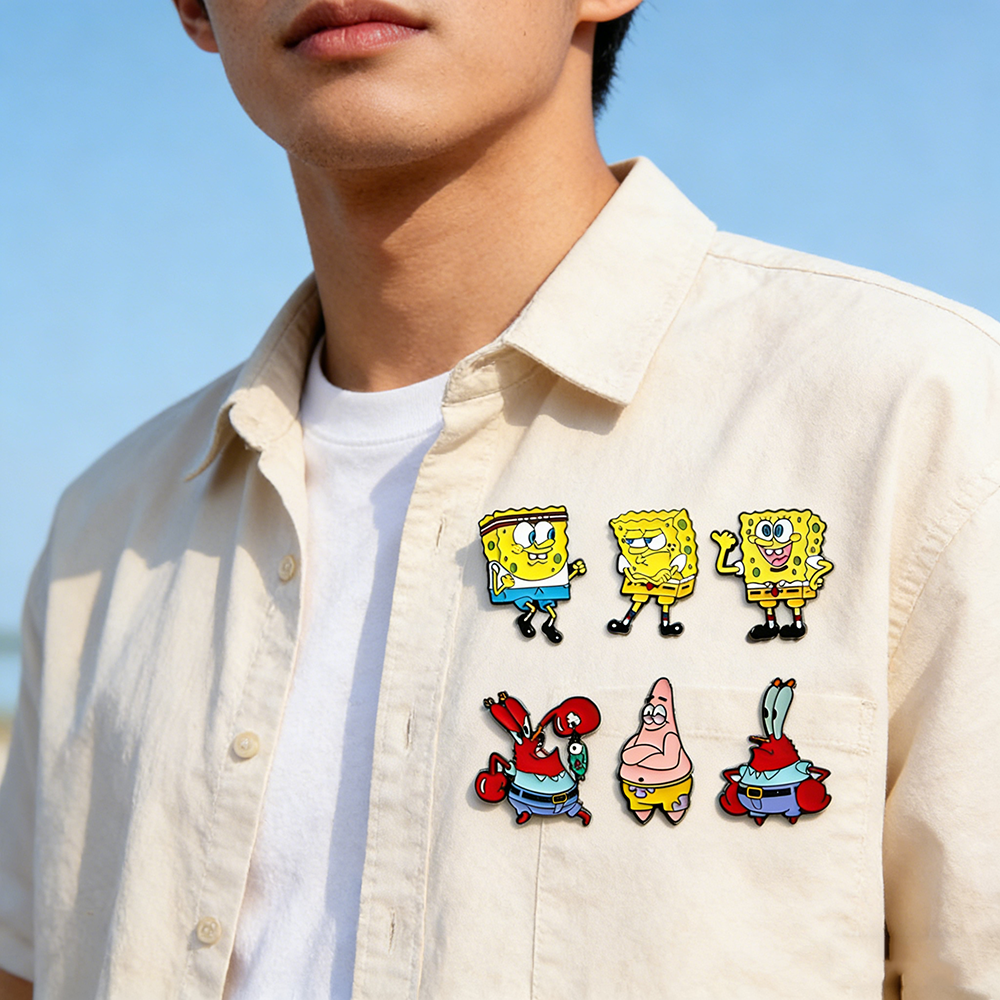 6 Pcs SpongeBob SquarePants An - Embroidery Wallpaper avis et prix