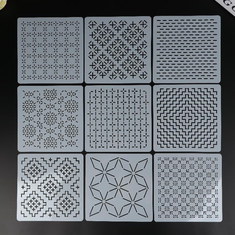9/32Pcs Sashiko Embroidery Tem - Embroidery Handicraft avis et prix