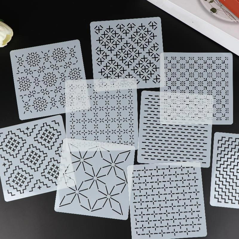 9/32Pcs Sashiko Embroidery Tem - Embroidery Handicraft avis et prix