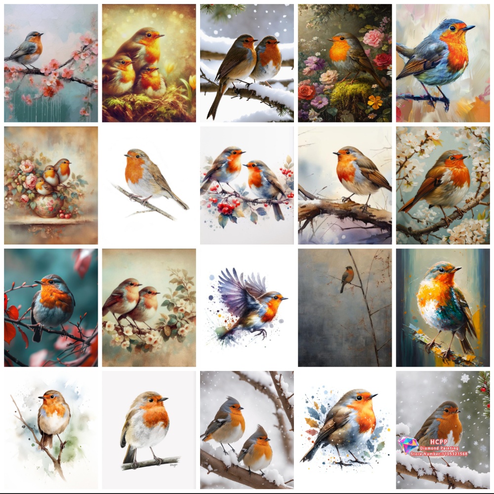 unframe Robin Bird Cute Robin  - Embroidery Handicraft avis et prix