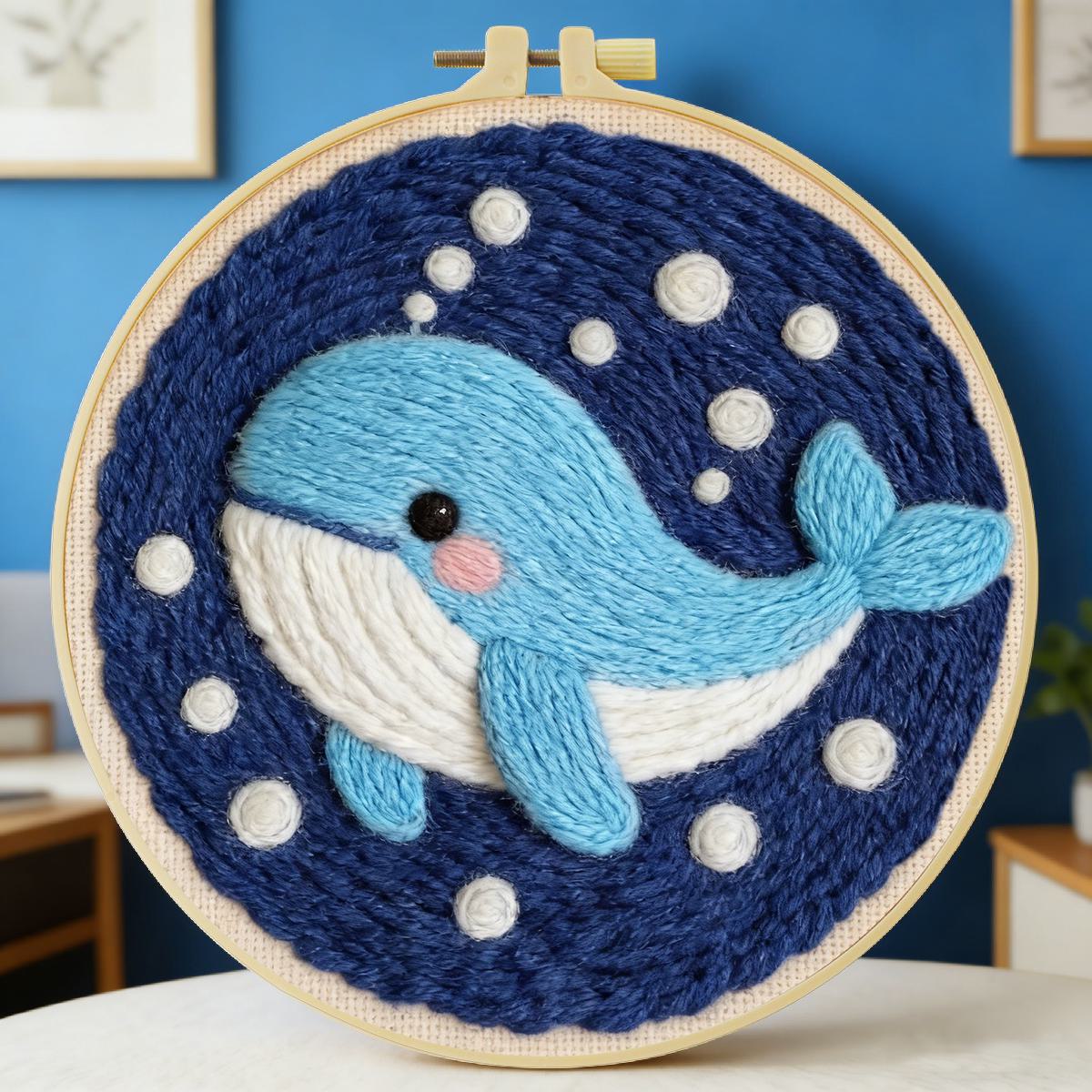 20X20CM/7.87inch Whale punch n - Embroidery Whale avis et prix