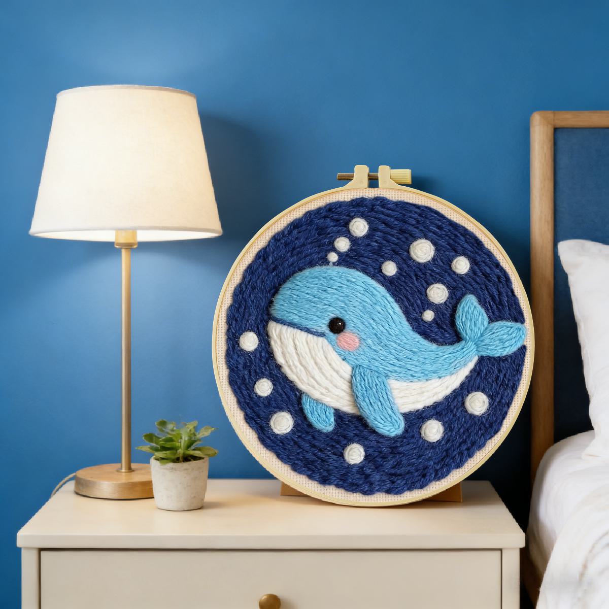 20X20CM/7.87inch Whale punch n - Embroidery Whale avis et prix