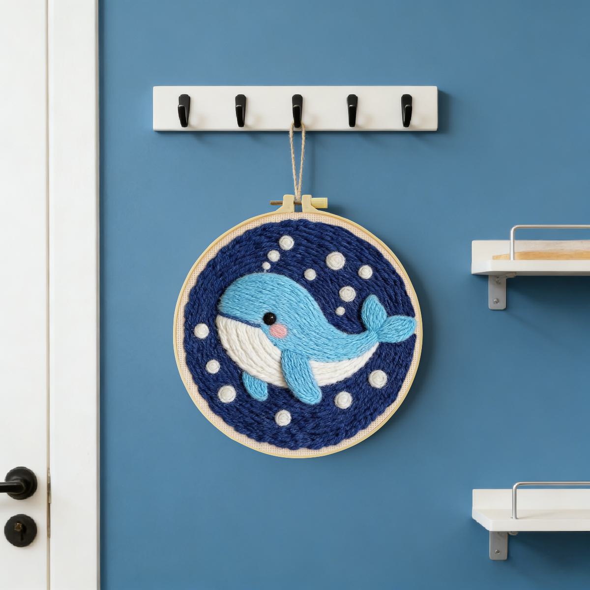 20X20CM/7.87inch Whale punch n - Embroidery Whale avis et prix