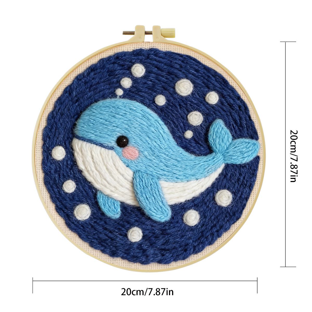 20X20CM/7.87inch Whale punch n - Embroidery Whale avis et prix