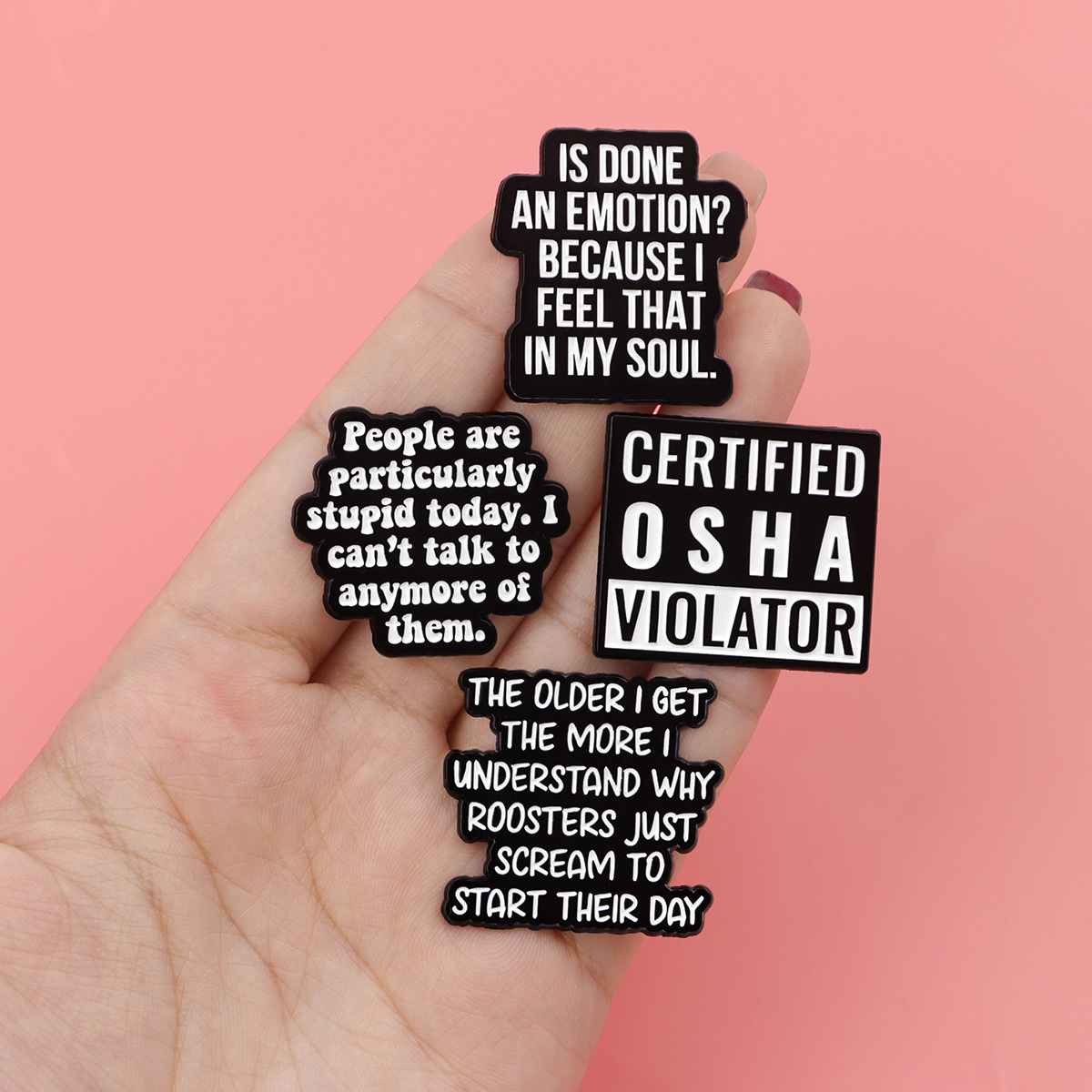 Fashion Quote Brooches Pins Cr - Embroidery Wallpaper avis et prix