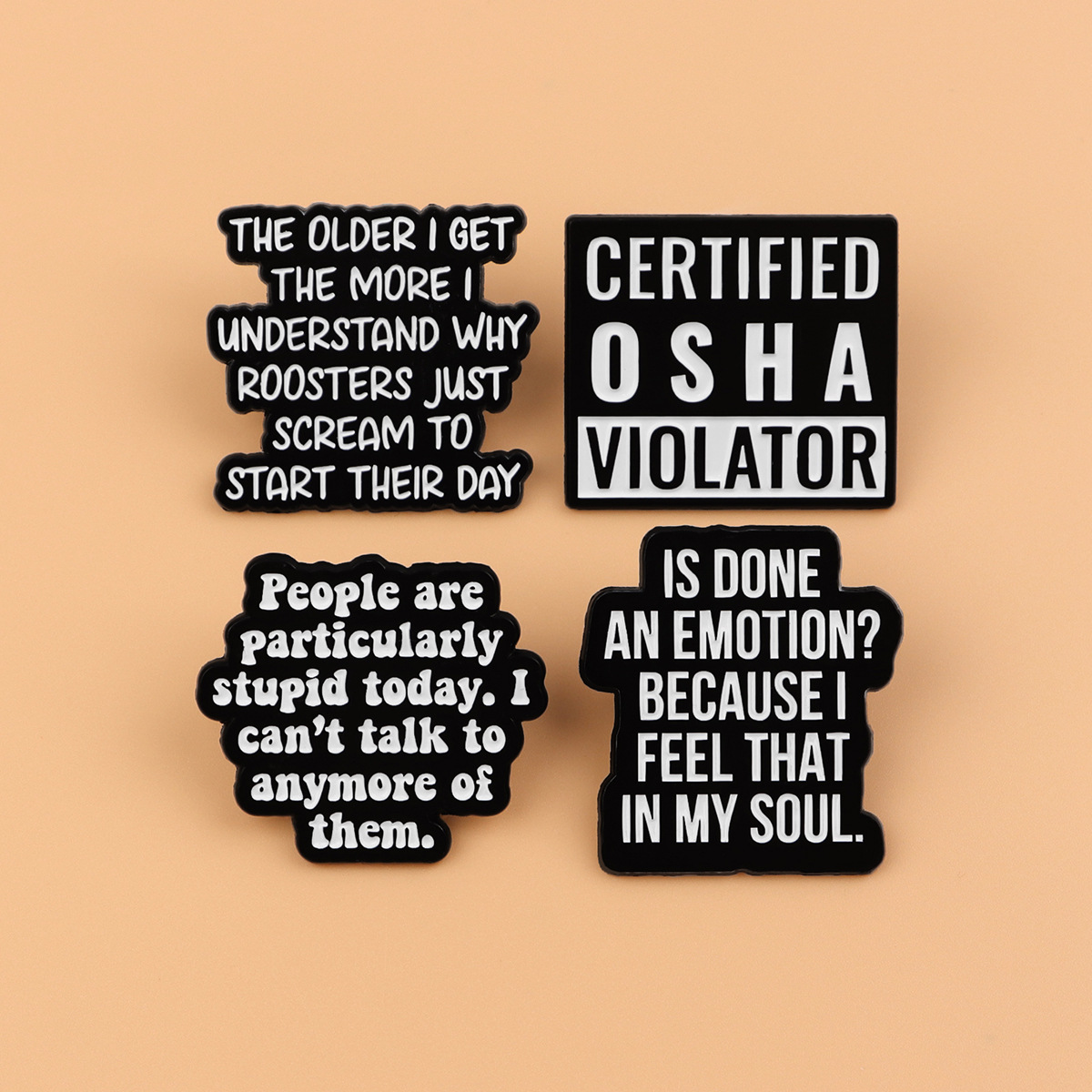 Fashion Quote Brooches Pins Cr - Embroidery Wallpaper avis et prix