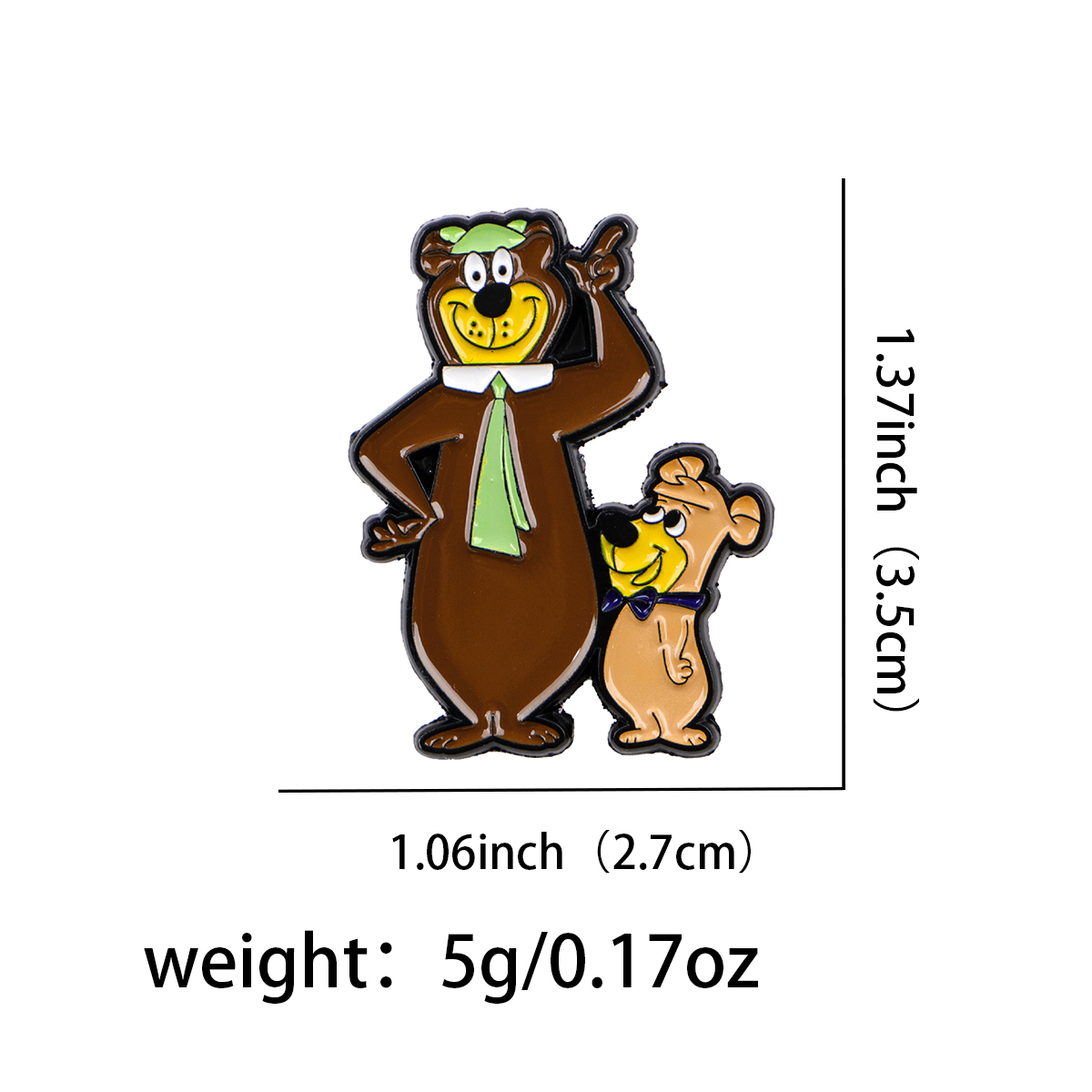 Cute Bear Enamel Pin Cartoon B - Embroidery Illustration avis et prix
