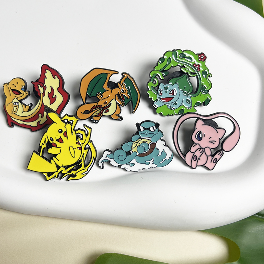 6pcs Anime Pins Set Pokemon En - Embroidery Wallpaper avis et prix