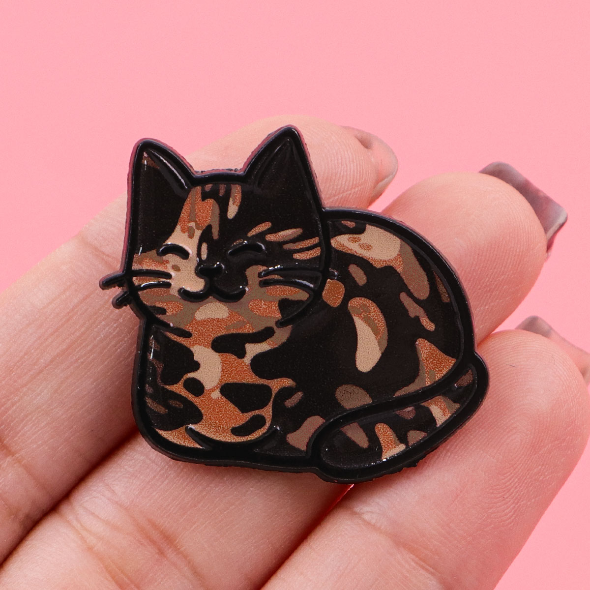 Cute Cats Enamel Pins Black Ca - Embroidery Illustration avis et prix